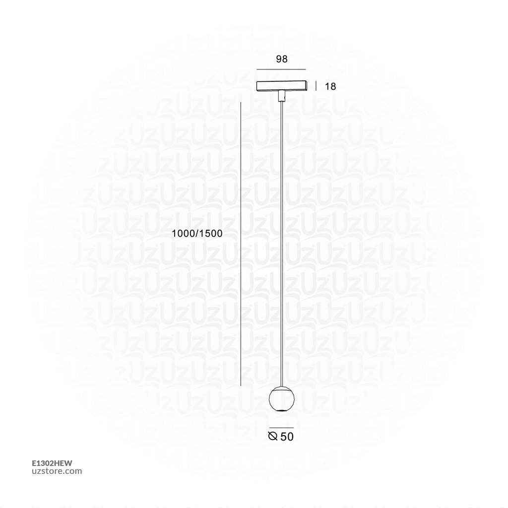 White Magnetic Track Pole Light 4.5W 410032