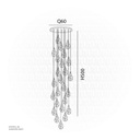 Chandelier 9466/25. Q60 H500 125W