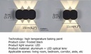 LED Outdoor Wall light WA12-2  6*1W WW Black AC85V-265V