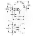 sink mixer (wall . L/T) GROHE