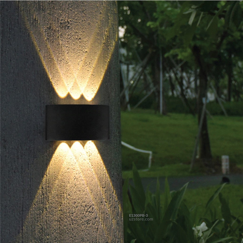 LED Outdoor Wall LIGHT JKF813C-3 6*3W WW BLACK