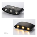 LED Outdoor Wall LIGHT JKF813C-3 6*3W WW BLACK