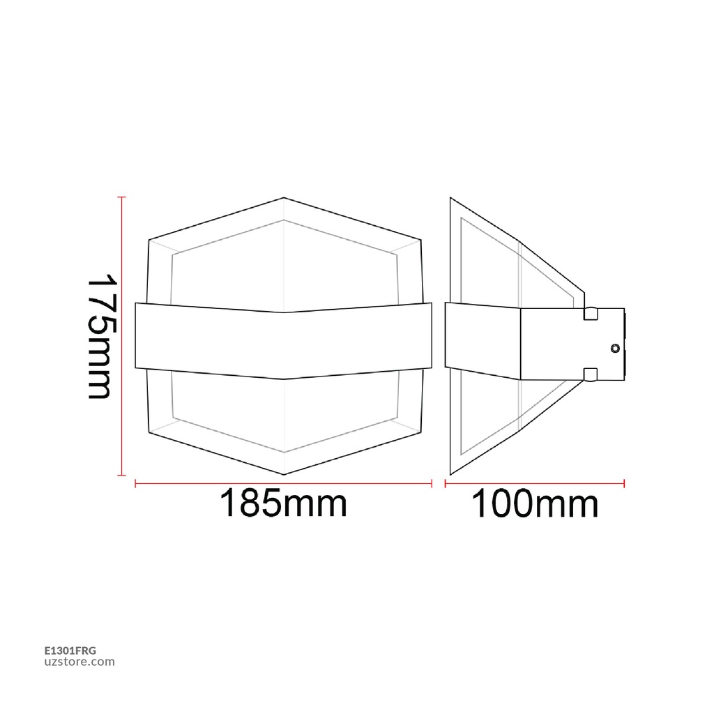 LED Outdoor Wall LIGHT  B60227 WW Black