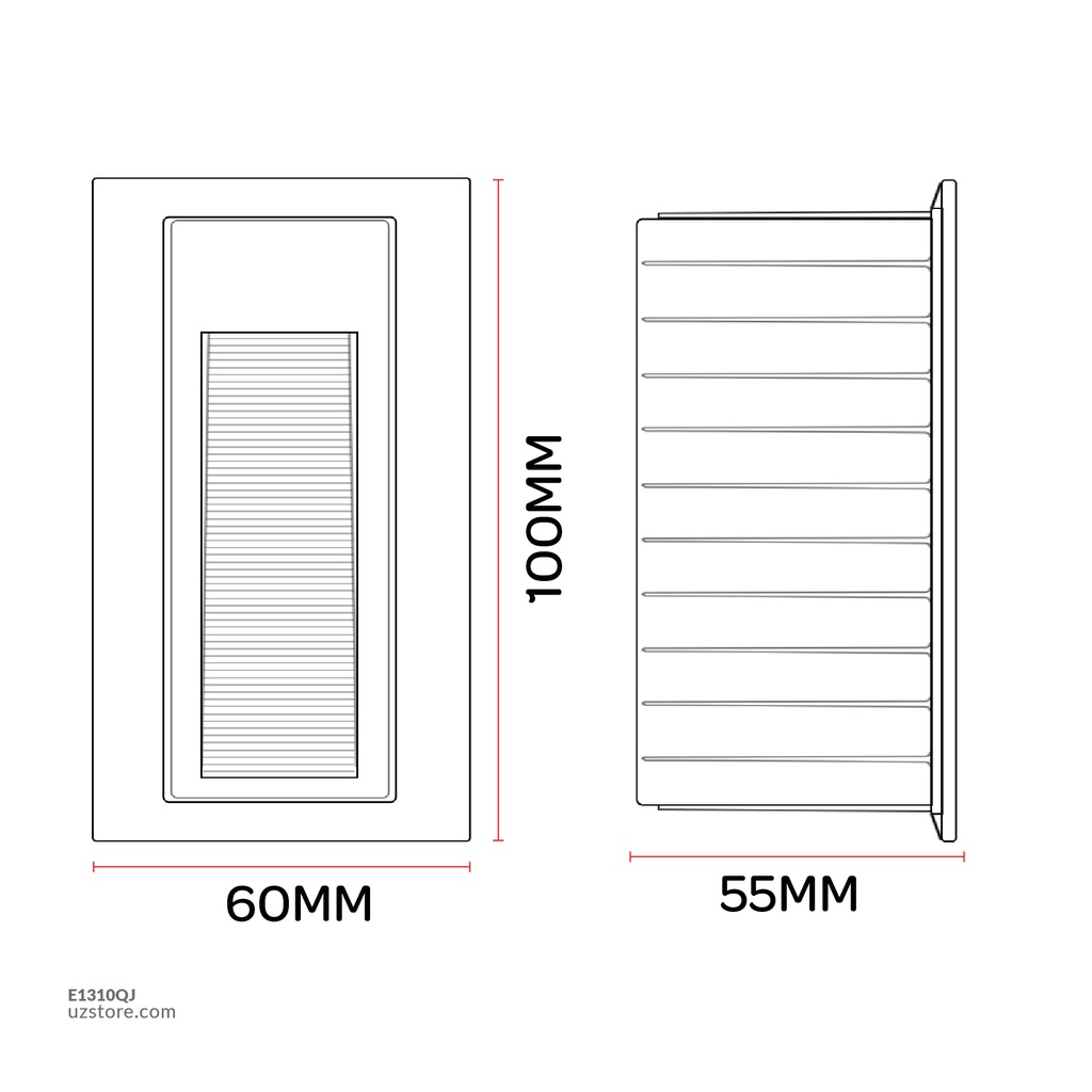 LED Outdoor Step LIGHT Q04 (SMALL)-3W WW DARK GREY