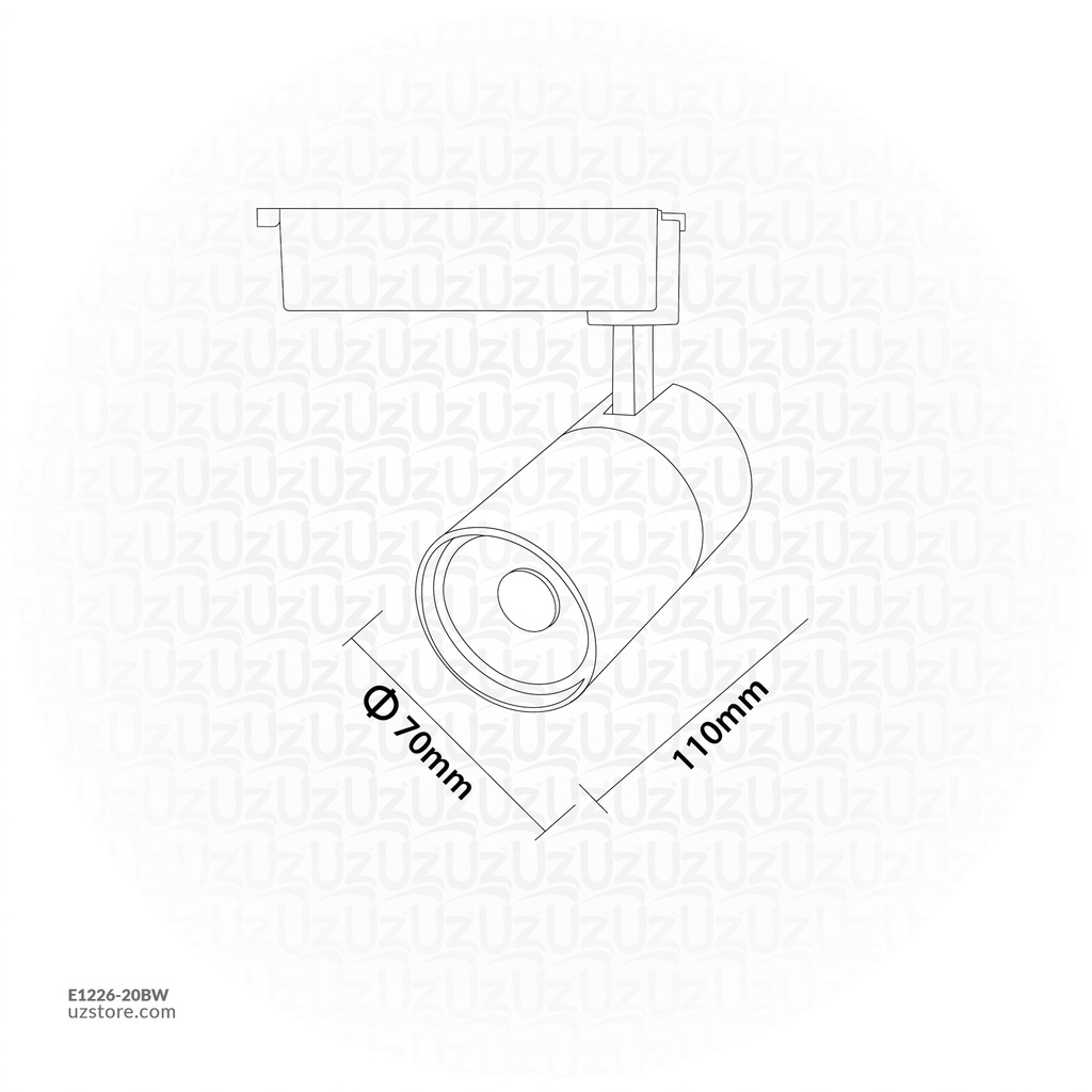 Black Focus Light Warmlight GD142-20W