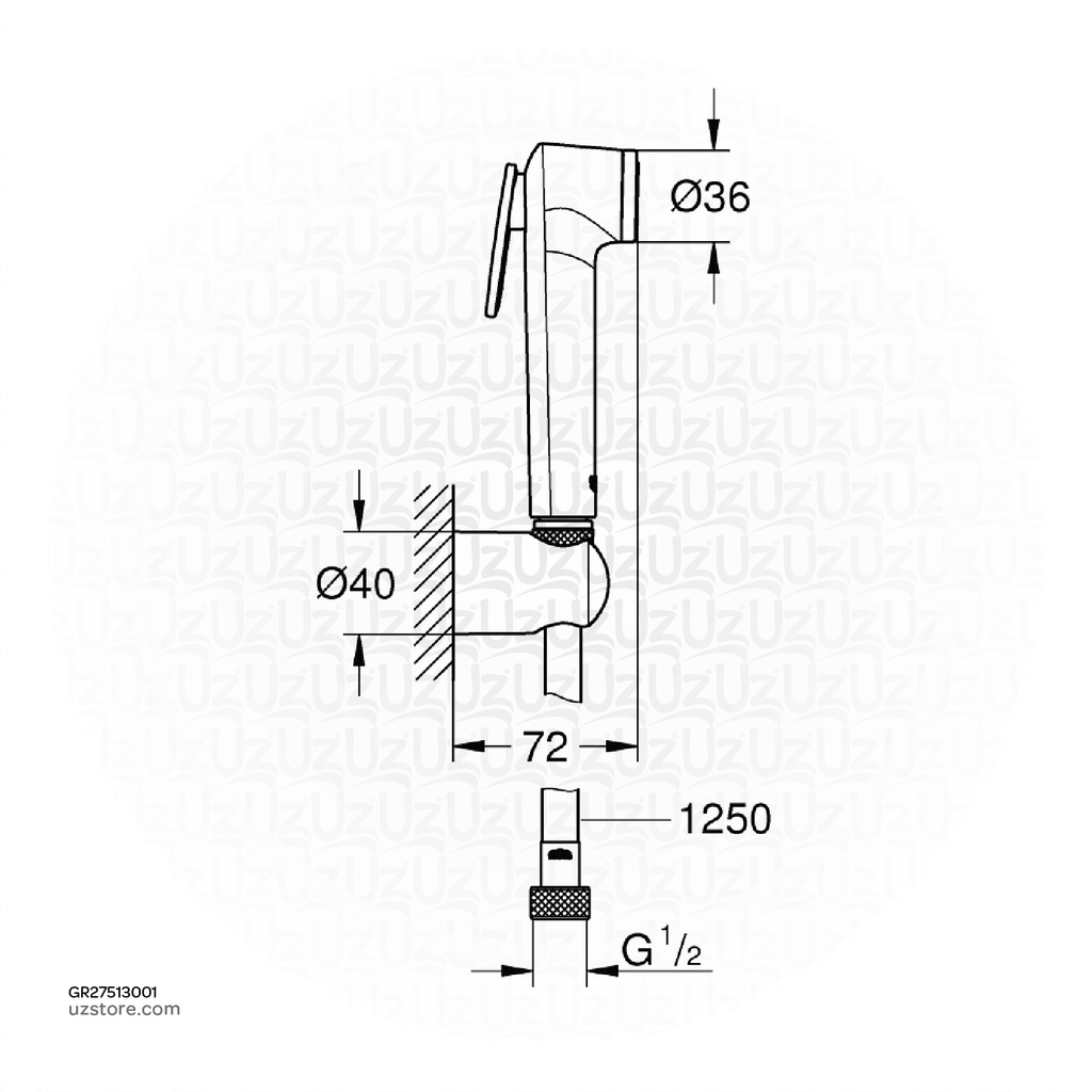 GROHE New Tempesta-F Trigger Spray Set 27513001