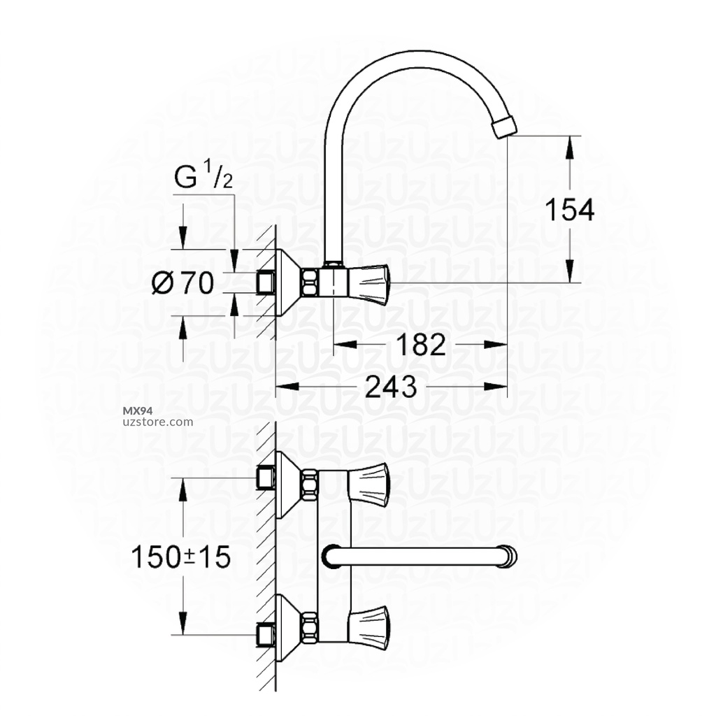 Sink Mixer (Wall . Nop) GROHE