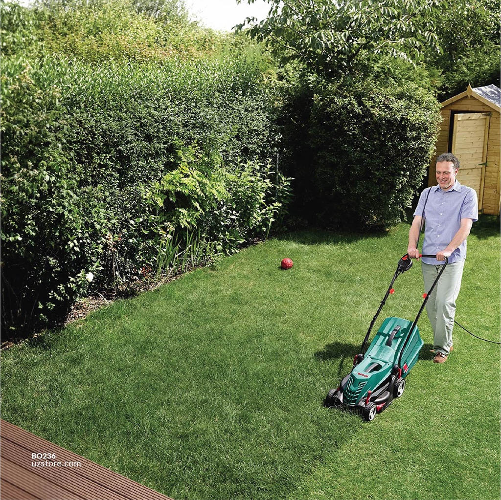 BOSCH Rotak 34 R Corded Rotary Lawnmower - Green