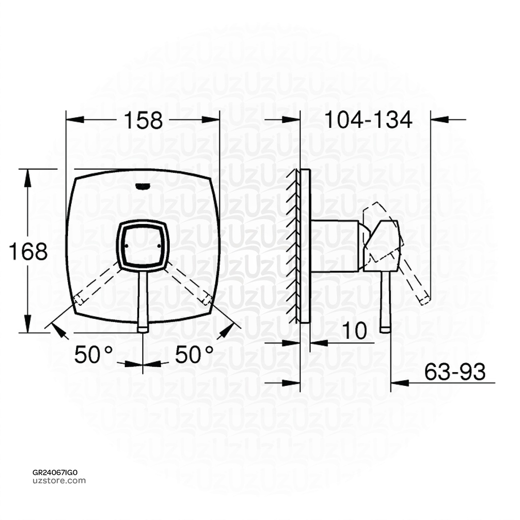 GROHE Grandera OHM trimset shower 24067IG0