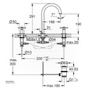 GROHE Atrio New 2hdl basin 3-h L 20008003