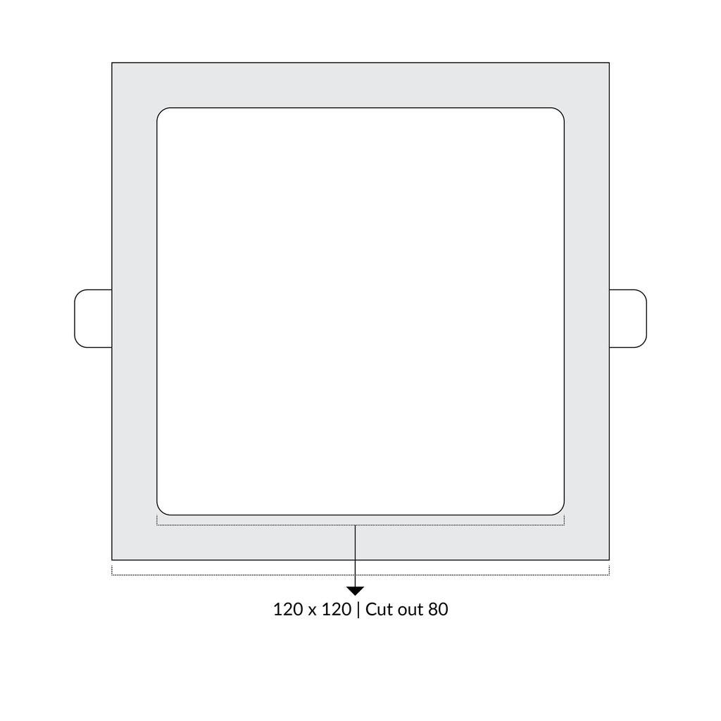 LTF 9W Square Panel light Sigma Warm white