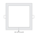 LTF 9W Square Panel light Sigma Warm white