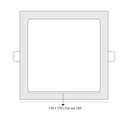 LTF 12W Square Panel light Sigma Warm white