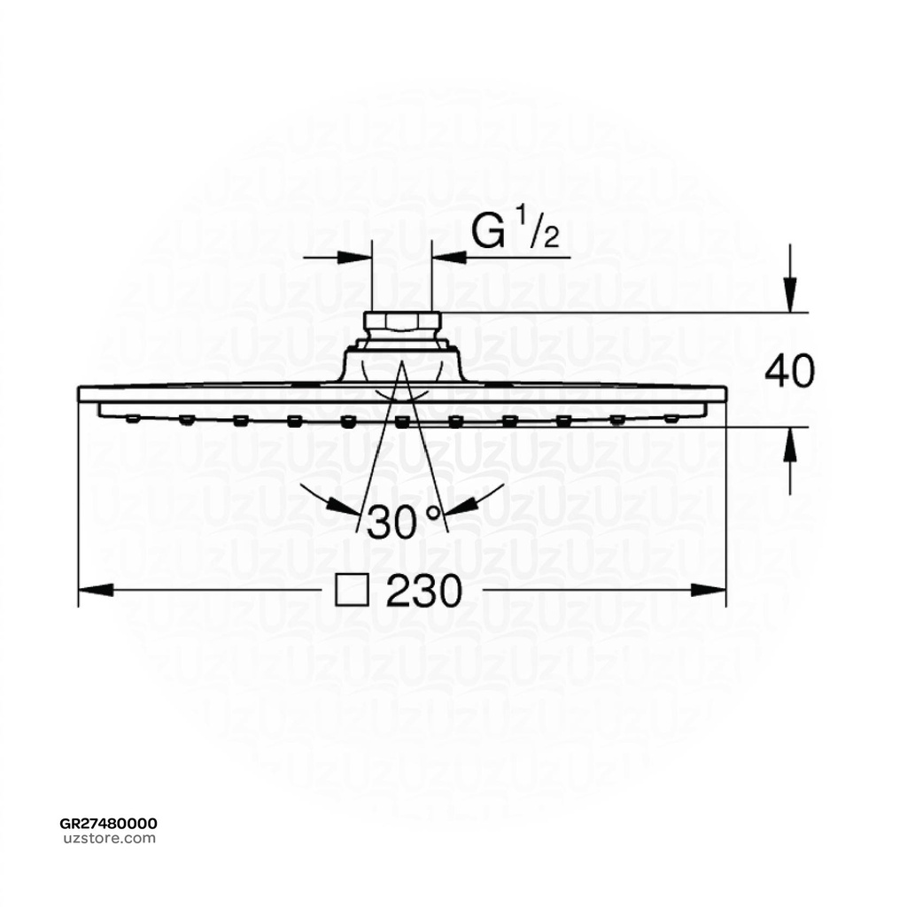 GROHE RSH Allure 230 headshower 9,5l 27480000