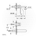 GROHE Plus OHM trimset basin 2-h M 29303003