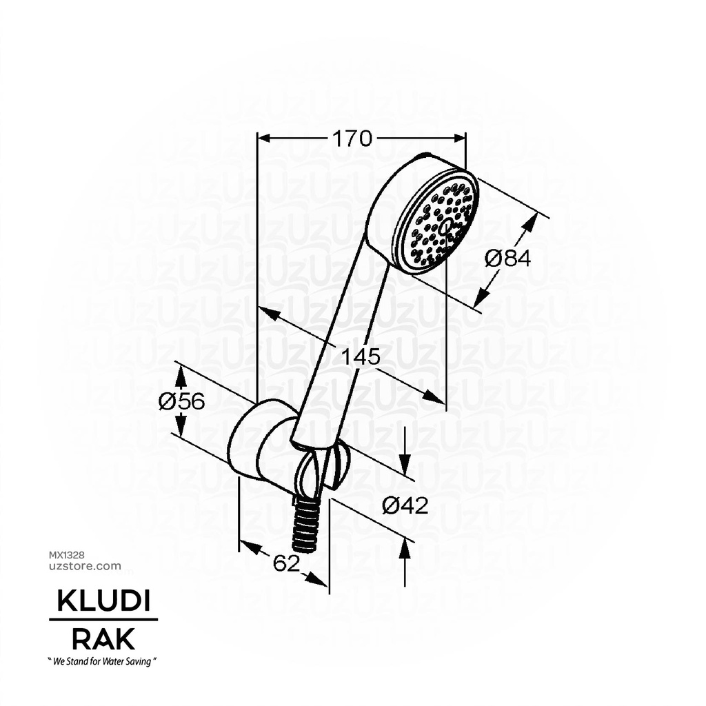 1S BATHTUB SET (HAND
SHOWER+HOSE+HOOK) RAK6065005