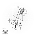 1S BATHTUB SET (HAND
SHOWER+HOSE+HOOK) RAK6065005