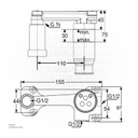 WALL MOUNTED Concealed Basin Pre Installation Kit RAK38243