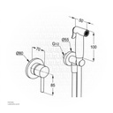 Kludi Rak 3200702 ABS shattaf with concealed single lever mixer with pre-installation kit