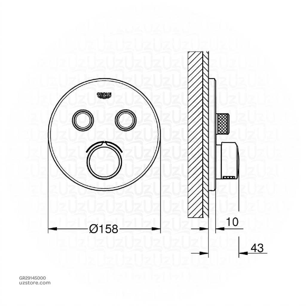 GROHE SmartControl Mixer trimset round 2SC 29145000