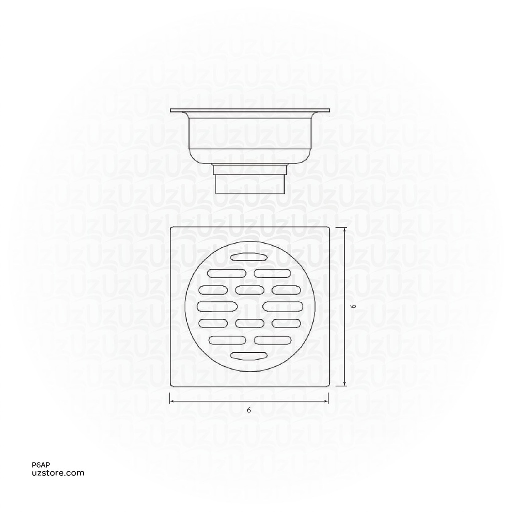 Aqua SS Floor drain 6*6 SX-AQD-615P