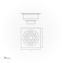 Aqua SS Floor drain 6*6 SX-AQD-615P