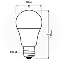 Osram Lamb FIGHTER SERIES 9W, E27, CLAS A LED GLS, 3000K, NON- DIMMABLE