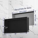 Matte Black Stainless steel Single Niche walls with light  , B1021B-LED