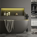 Matte Black Stainless steel Single Niche walls with light  , B10021B-LED