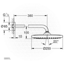 GROHE Tempesta 250 headshower set 9,5l 26668000