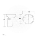 Wash Basin Half Pedestal Conflo 30