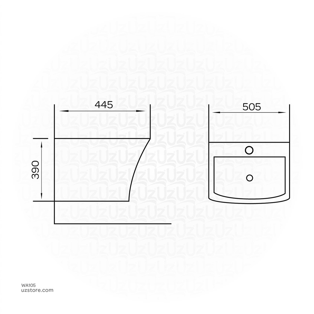 Wash Basin Half Stand Conflo 32