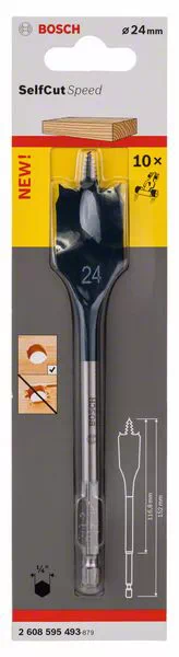 BOSCH  SelfCut Speed spade bit 24mm x 152mm
