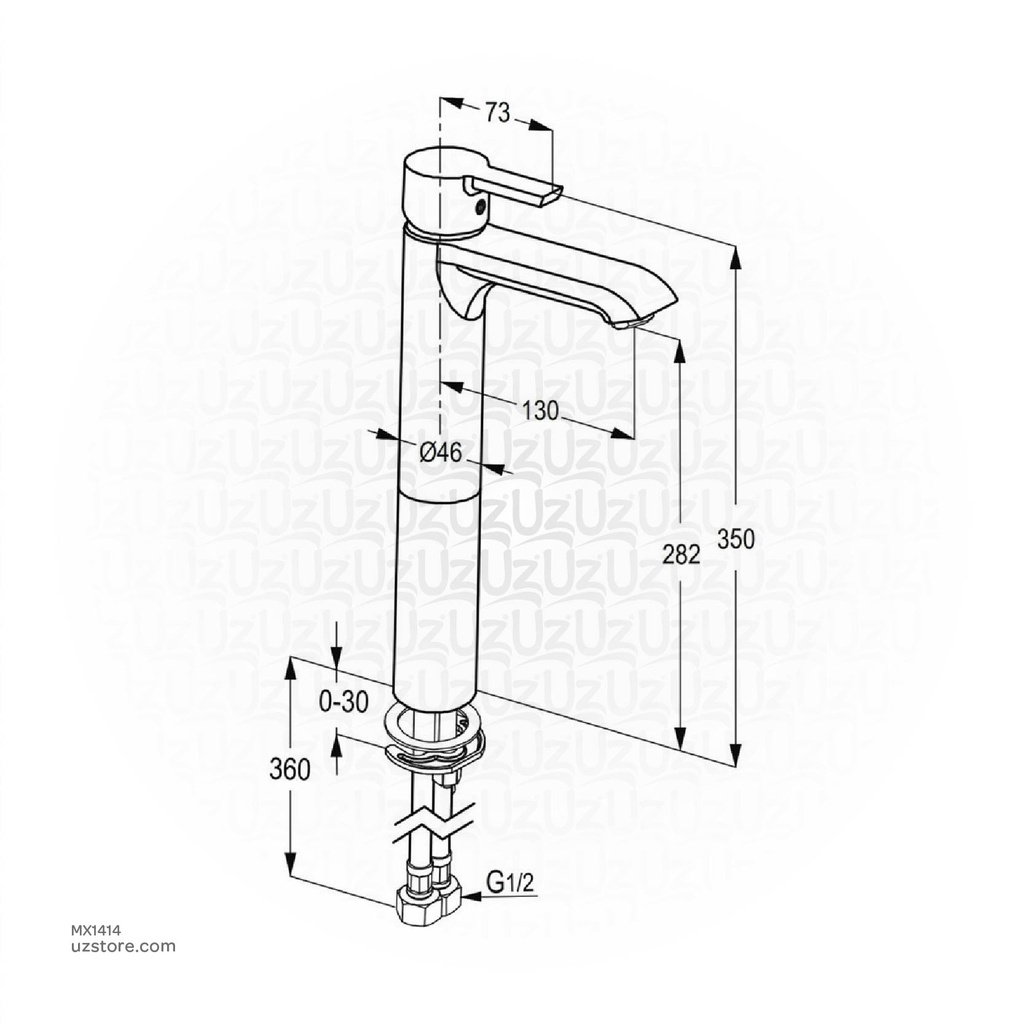 Kludi RAK PASSION 13061 Single Lever high-raised XL basin mixer