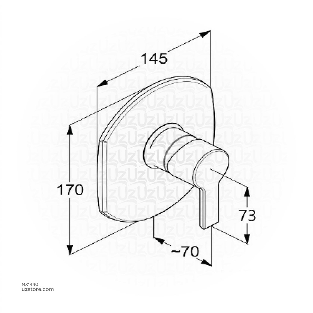 Kludi RAK PASSION 13079 Concealed Single lever shower mixer, trim set