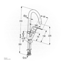 Kludi RAK PEARL 17050 Single Lever Sink Mixer Swivel Spout DN-10