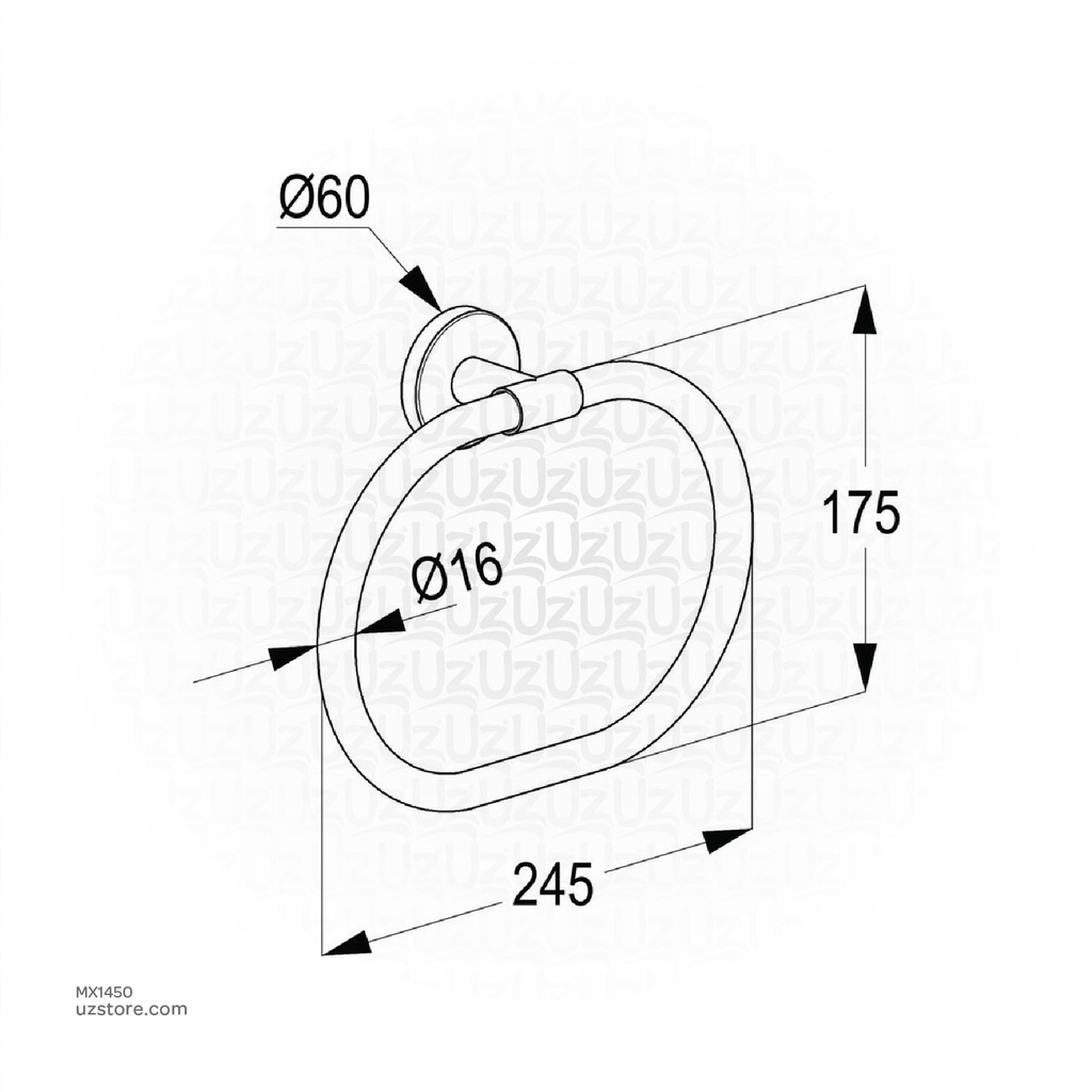 Kludi RAK Brass Towel Ring RAK 21003