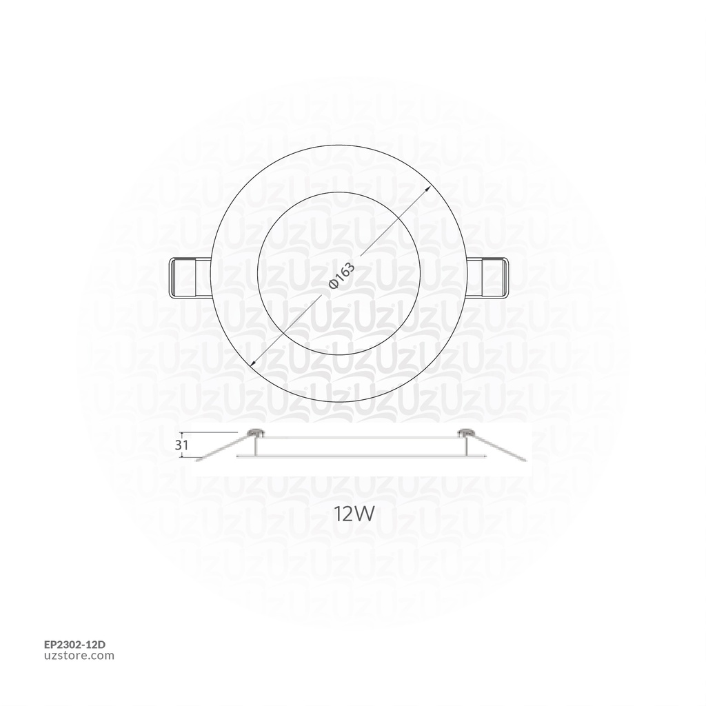 OPPLE LED Down Light Ecomax II Slim RC-HPF ESII R150 12W , 6500K-WH Day Light 