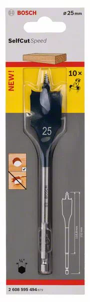BOSCH  SelfCut Speed spade bit 25mm x 152mm