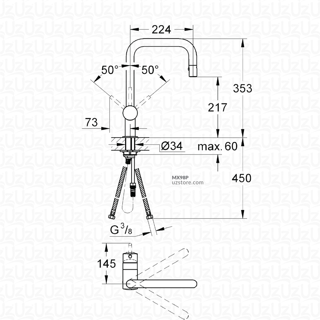 Minta omh sink pull out spray