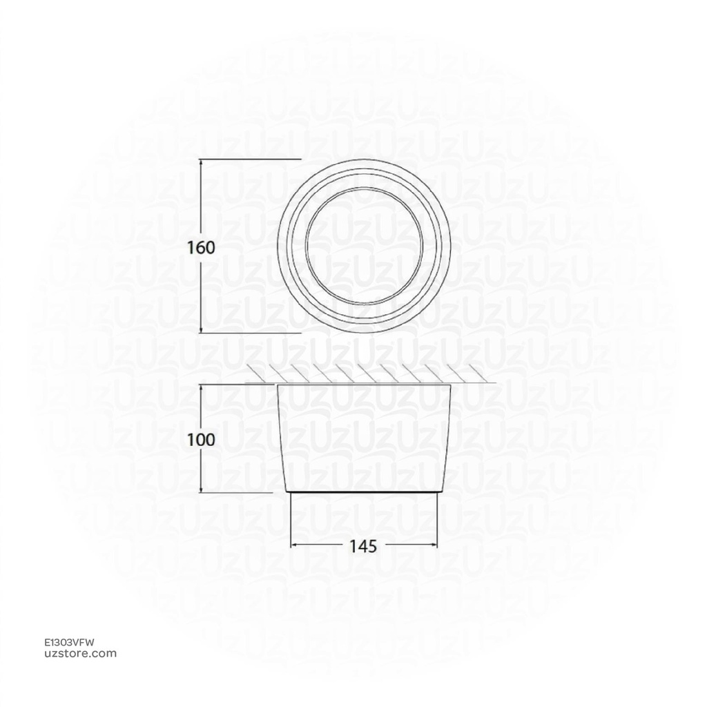 FUMAGALLI LIVIA 160 WHITE GX53 LED 10W SURFACE DOWNLIGHT 3000K BK Made in Italy