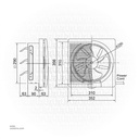 EX.FAN 10"KDK SQ Front Shutter 25ALHT