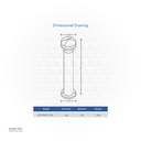 OPPLE LED Bollard Light E2-H500-BK-GP 10W , 3000K Warm White 543012001310