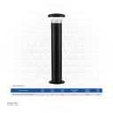 OPPLE LED Bollard Light E2-H500-BK-GP 10W , 3000K Warm White 543012001310