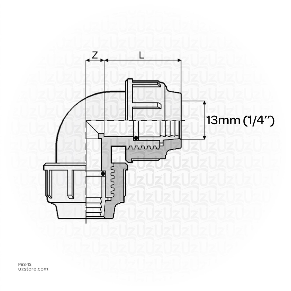 13mm Elbow