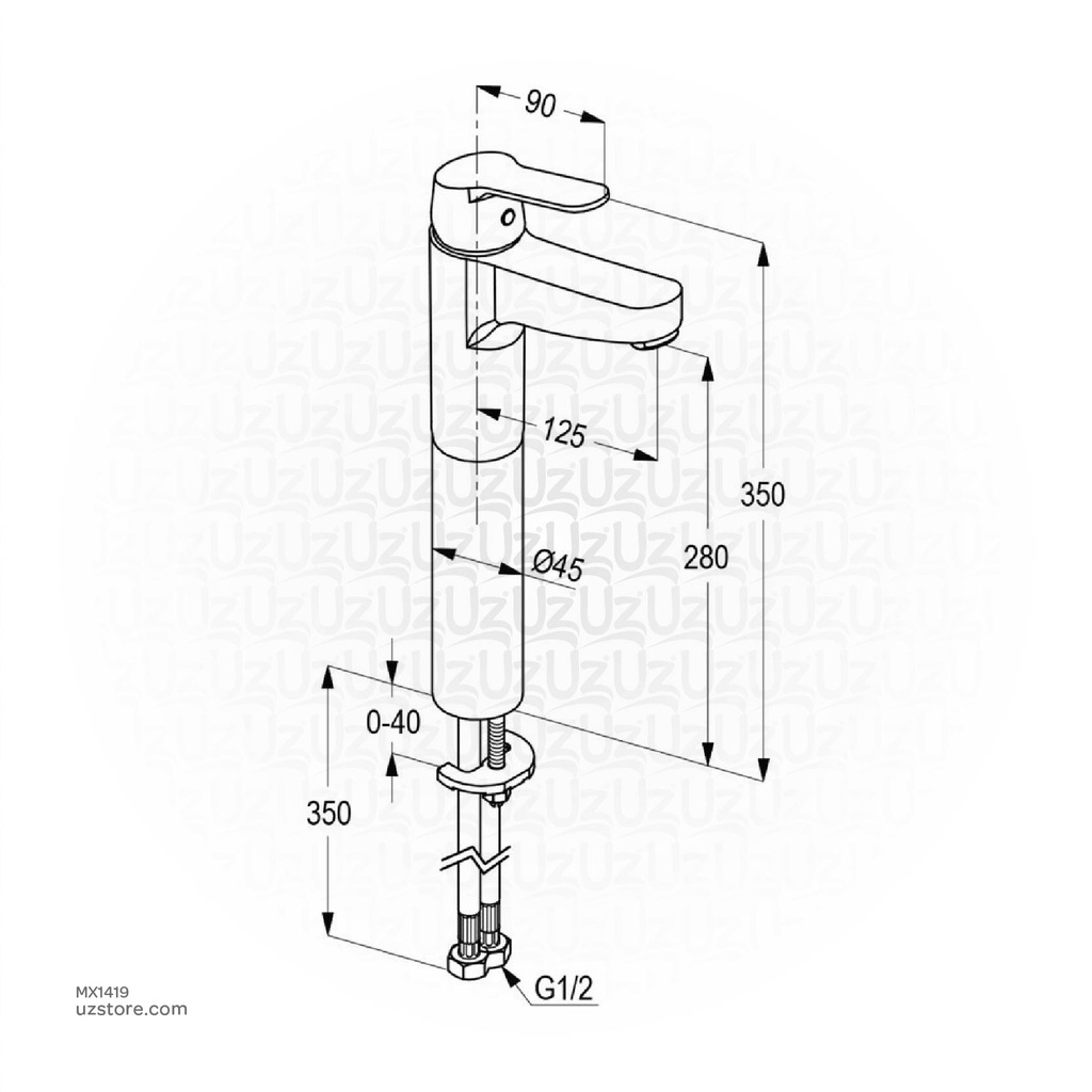 Kludi RAK PEAK 18061 Single Lever high-raised XL basin mixer