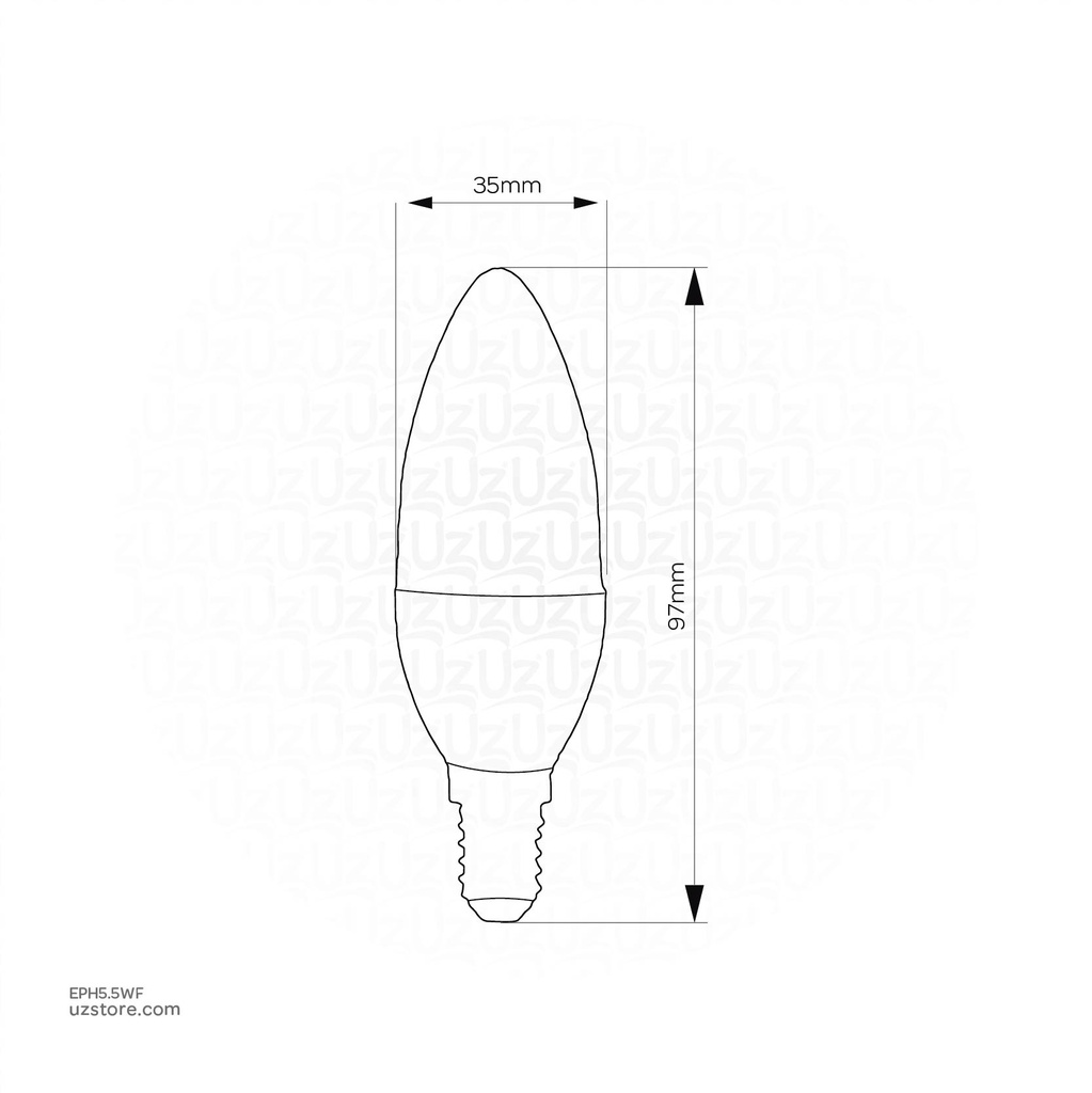 PHILIPS LED Lamp 5.5W Warm White E14