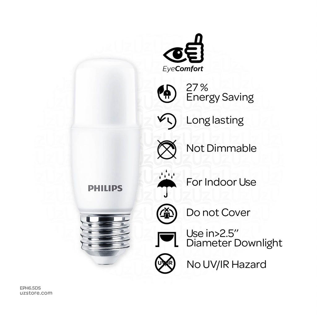 PHILIPS LED ESS DL Stick Lamp 6.5W E27 Daylight 6500K