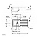 GROHE K500 Sink 60 100/50 1.0 rev 31563SD1