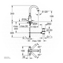 GROHE Grandera 2hdl basin swivel spout 21107000